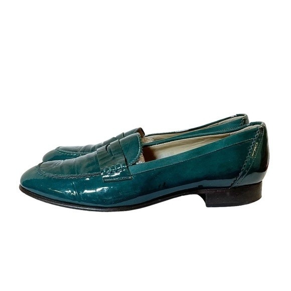 J. Crew Green Patent Leather Loafers - Picture 2 of 11